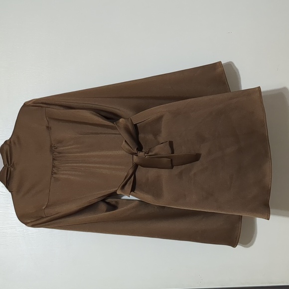 Free People Harley Tunic Brown Doe Eyes Wrap Top size Medium - Picture 5 of 10